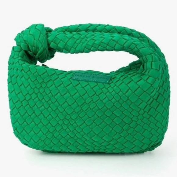 Kelly Green Woven Knot Bag Parker Hyde